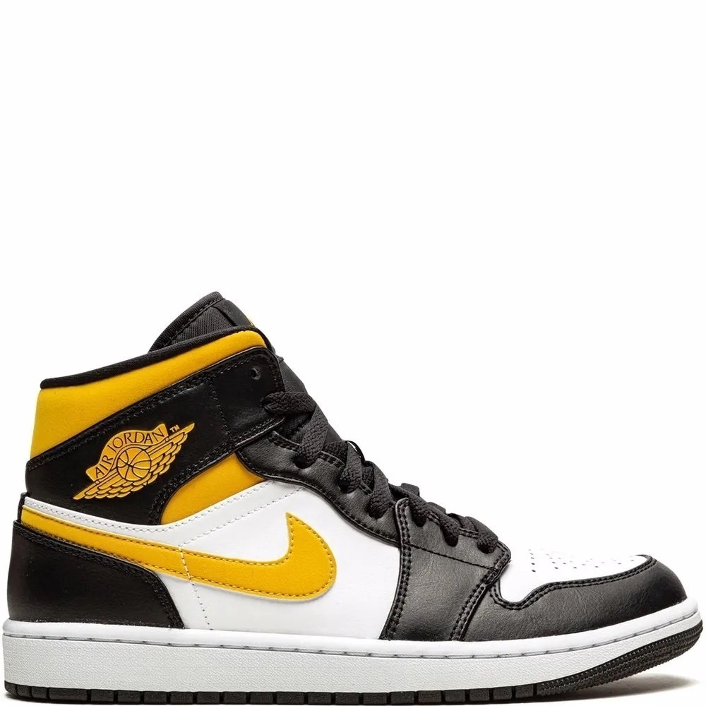 Sz 7.5 
Air Jordan 1 Mid "White/Pollen/Black" sneakers